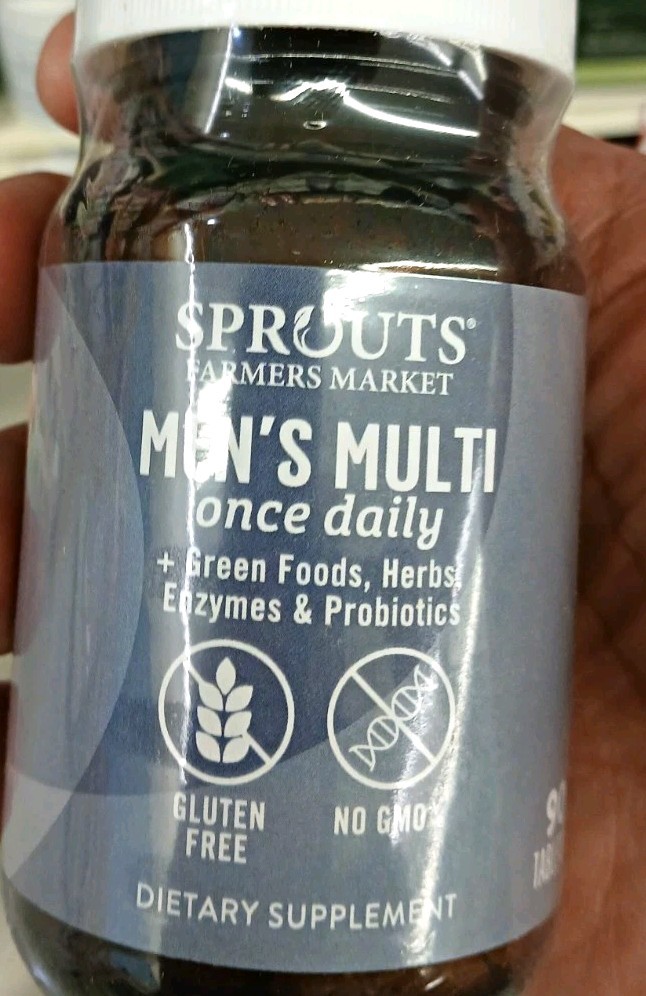 Sprouts Farmers Market Men's Multi Daily Multivitamin 90 Tablets Gluten-Free Sprouts Farmers Market Men's Multi Daily Multivitamin 90 Tablets Gluten-Free