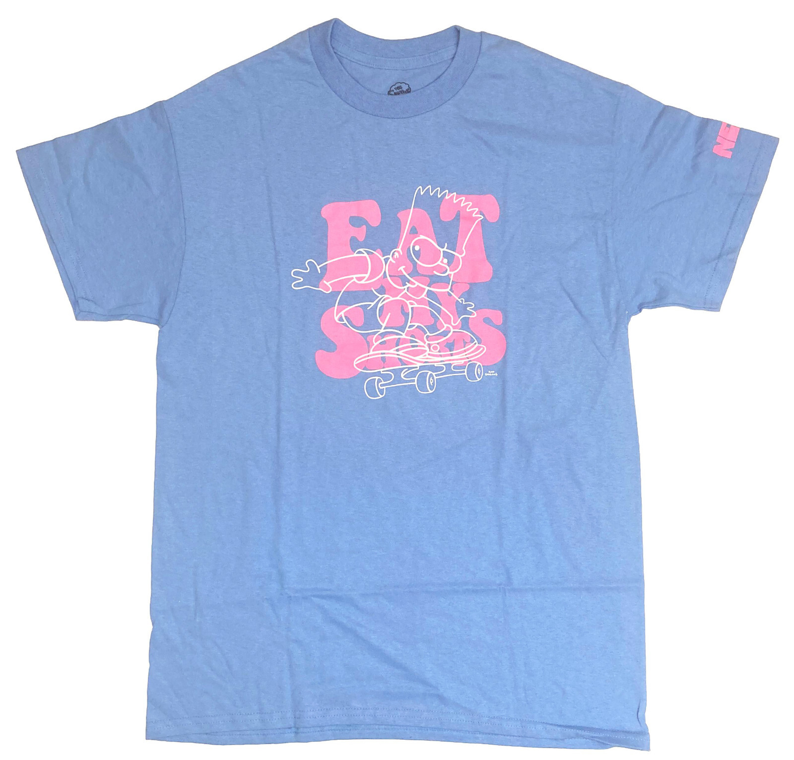 Neff Simpsons Bart Eat My Shorts Men\'s Light Blue T-Shirt New