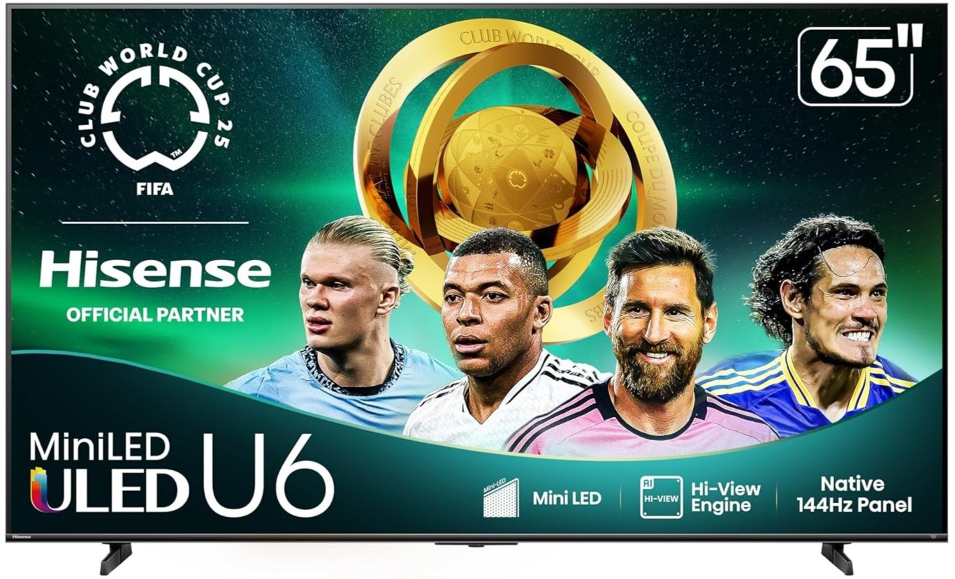 Hisense 65 inch Class U6 65U65QF MiniLED 144 Hz ULED 4K Smart Fire TV (2025)