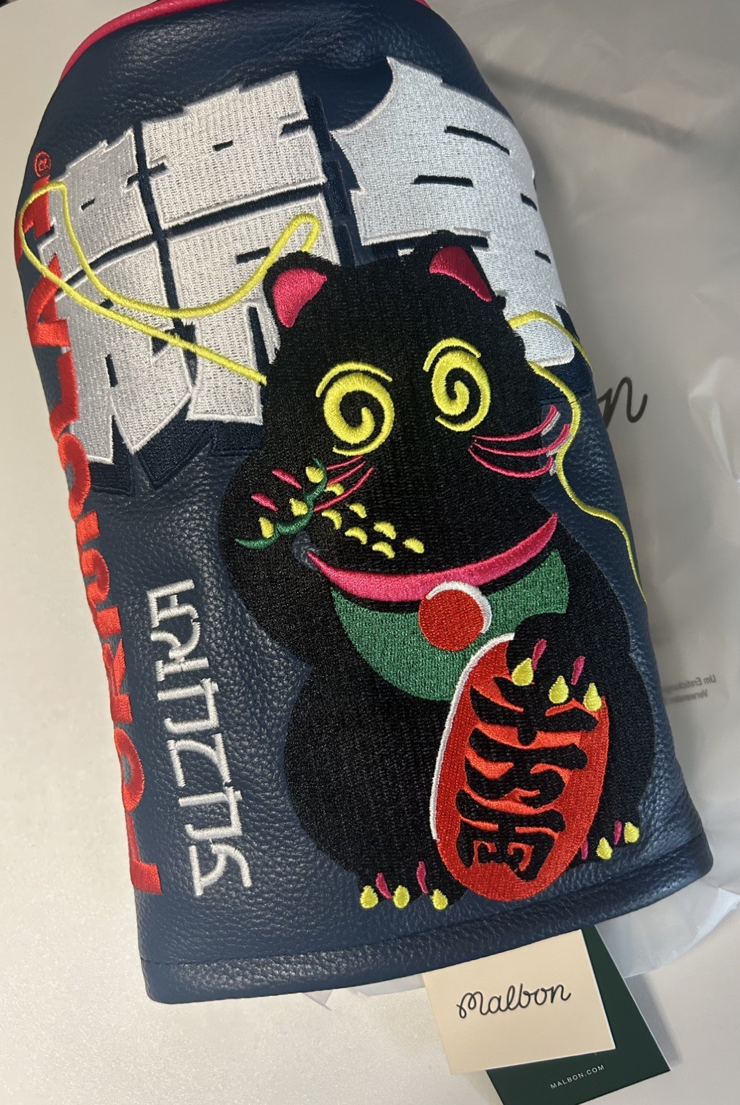 Formula 1 x Malbon Japanese Grand Prix Lucky Cat Golf Driver Headcover cover Formula 1 x Malbon Japanese Grand Prix Lucky Cat Golf Driver Headcover cover