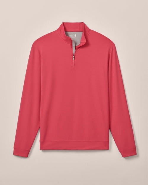 johnnie-O Men\'s Motion Performance 1/4 Zip Pullover Rouge Red Medium NWT