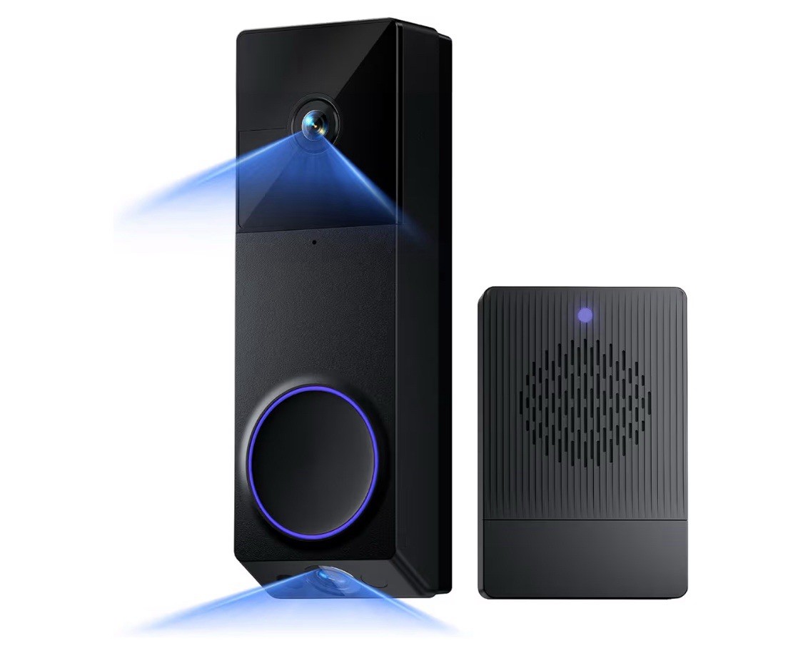 WYZE Wireless Duo Cam Video Doorbell (Chime Included), Battery Powered, 2K Full WYZE Wireless Duo Cam Video Doorbell (Chime Included), Battery Powered, 2K Full