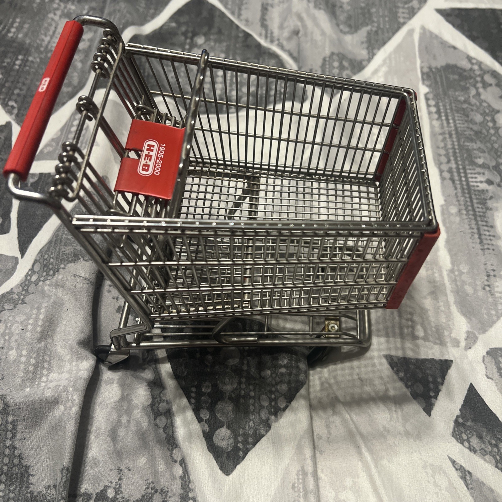 Vintage H-E-B 95th Anniversary Mini Shopping Cart Collectible (1905-2000)