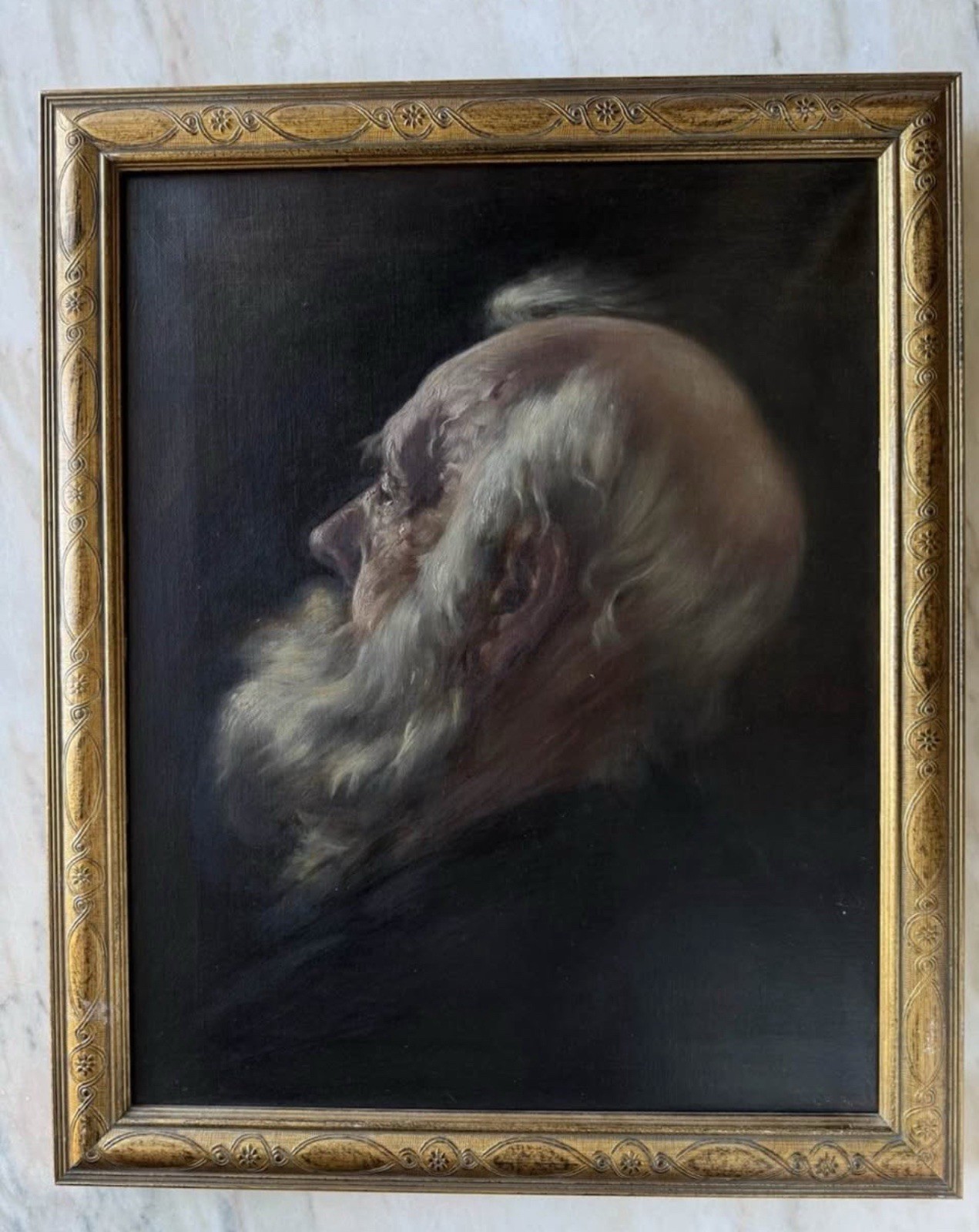 ROBERT SCHADE ORIGINAL OIL PAINTING OF AN OLD MAN SIGNED