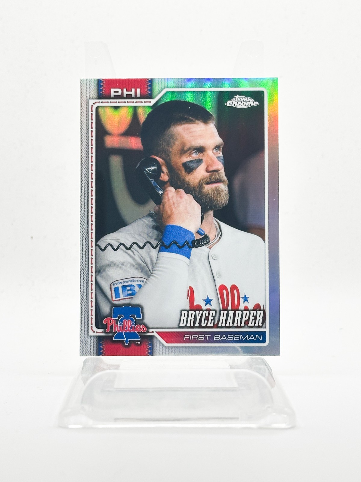2026 Topps Chrome Bryce Harper Image Variation Refractor Phillies 2026 Topps Chrome Bryce Harper Image Variation Refractor Phillies