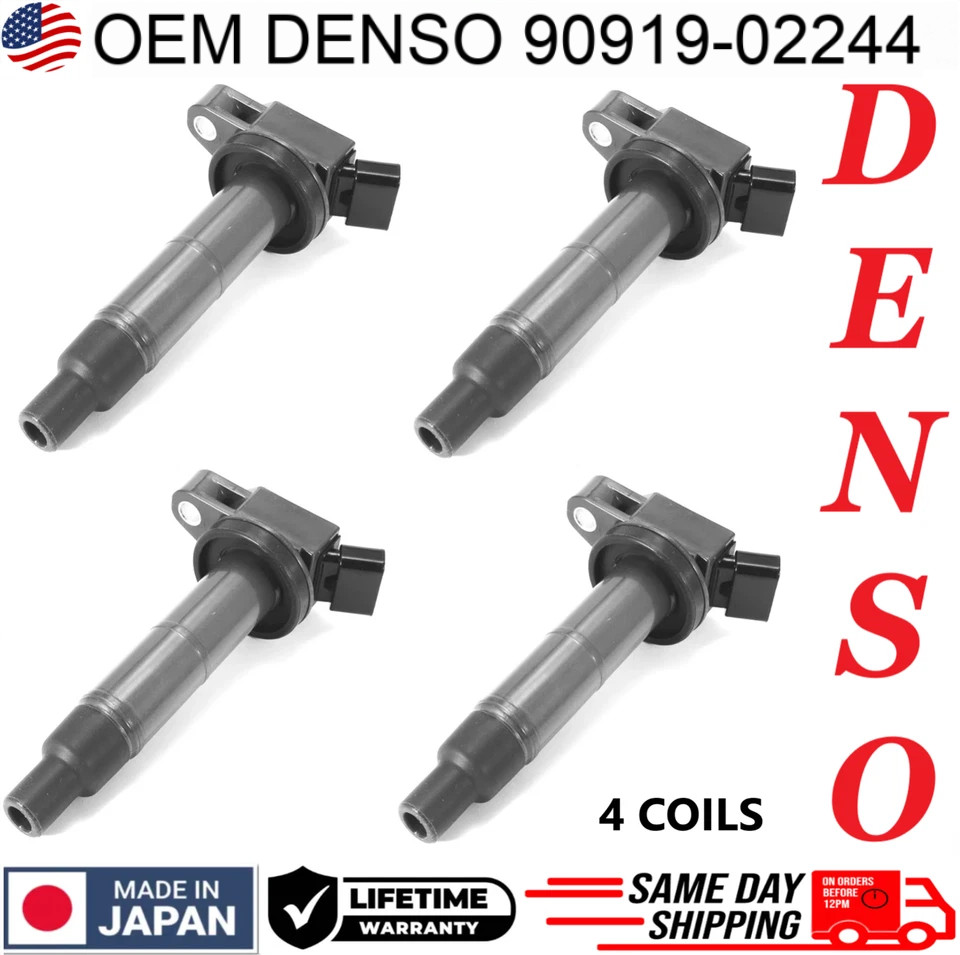 OEM DENSO 4* Ignition Coils For 2001-12 Toyota Camry Corolla Highlander RAV4