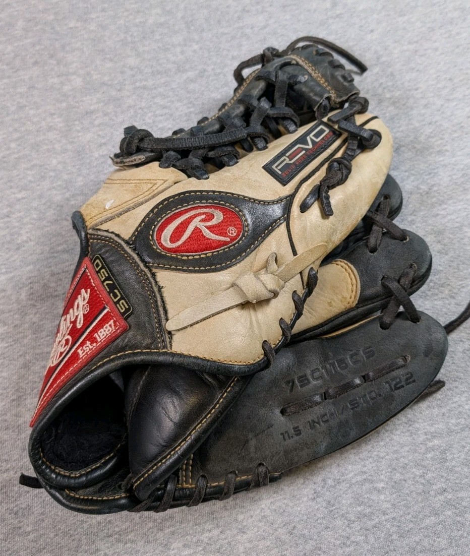 Rawlings Revo Sc750 RHT Baseball Glove 7SC115CS Solid Core 122 Pocket Rawlings Revo Sc750 RHT Baseball Glove 7SC115CS Solid Core 122 Pocket