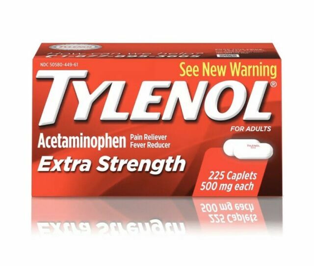 TYLENOL 500mg Extra Strength Caplets - 225 Count Exp 2028