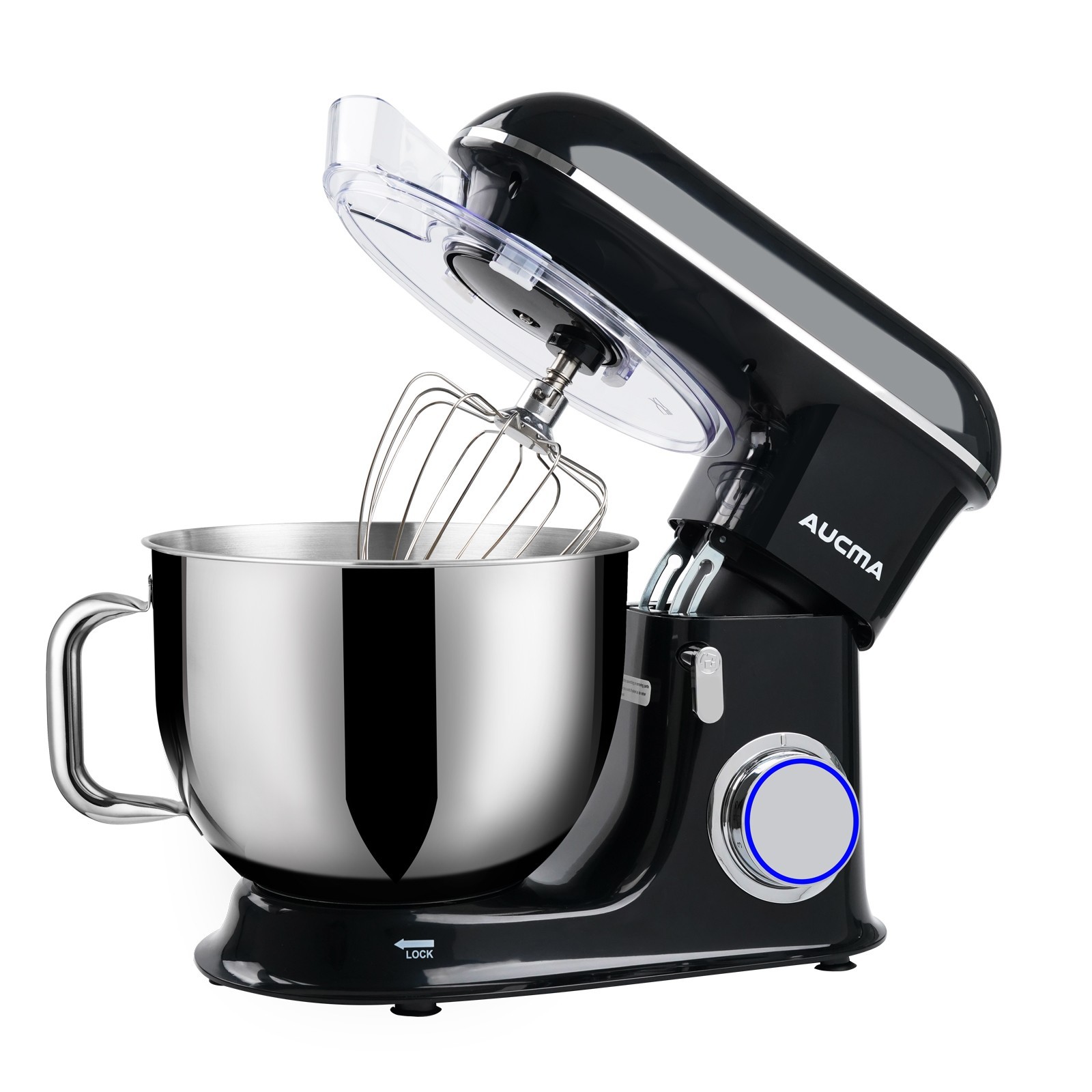 Aucma Stand Mixer 8.5 QT 6-Speed Large Capacity Tilt-Head 900W Electric Mixer