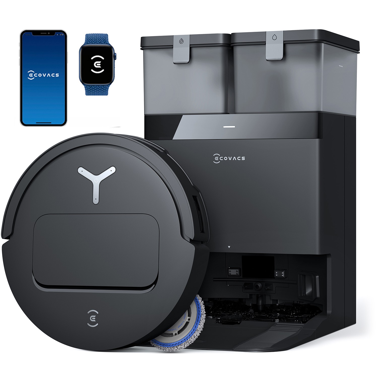 ECOVACS DEEBOT T50 PRO Omni Robot Vacuum and Mop 15000Pa - Certified Refurbished