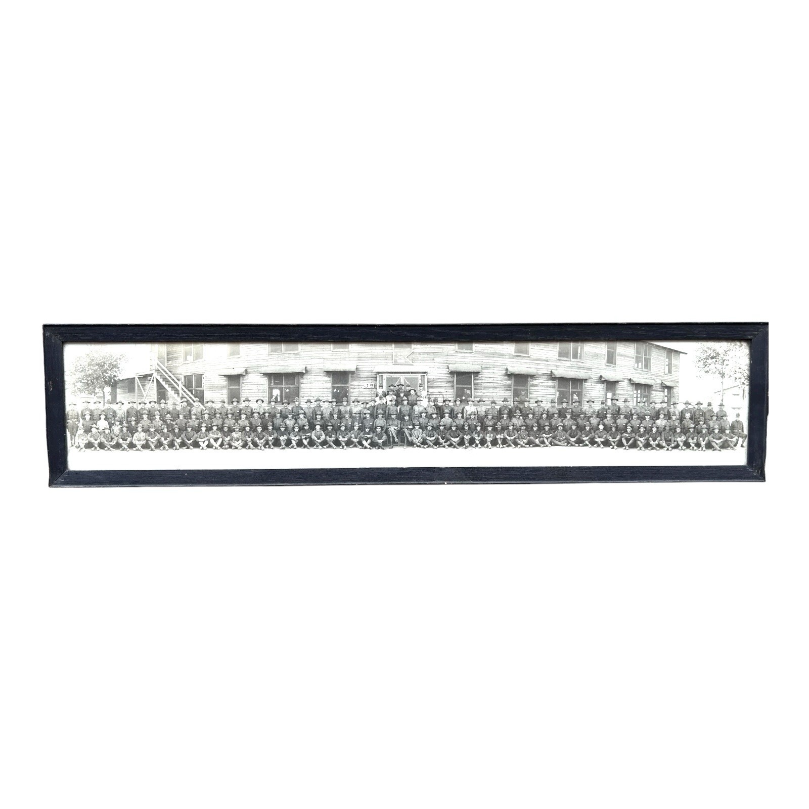 Antique WWI Panoramic Soldiers Photo Camp Jackson SC - Framed Yard-Long Antique WWI Panoramic Soldiers Photo Camp Jackson SC - Framed Yard-Long