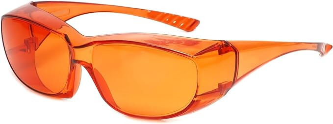 Calabria 6000 Dark Orange Large Fit Oven Eyewear Men r Safety Glasses Fitover Pr