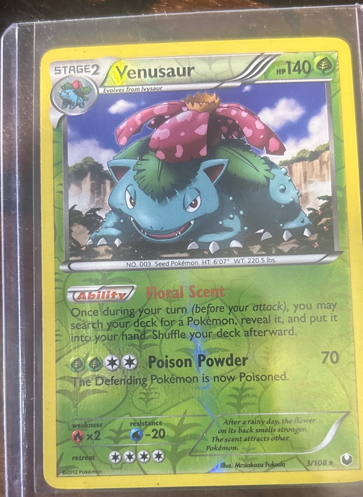Venusaur 3/108 Dark Explorers Reverse Holo Venusaur 3/108 Dark Explorers Reverse Holo
