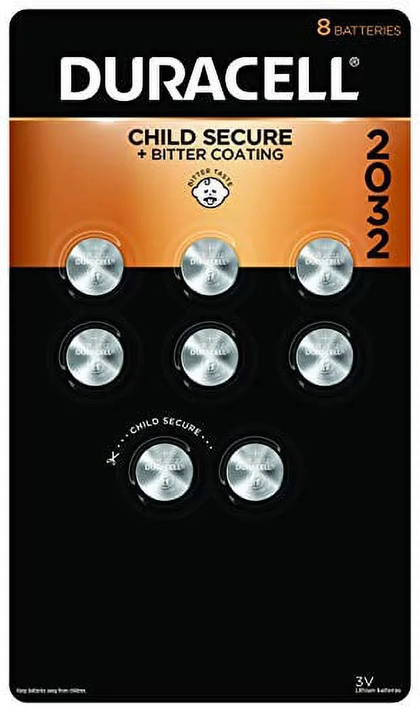 Duracell 2032 CR2032 DL2032 CR Lithium Button Cell Battery 8 Pack Exp. Jul 2032