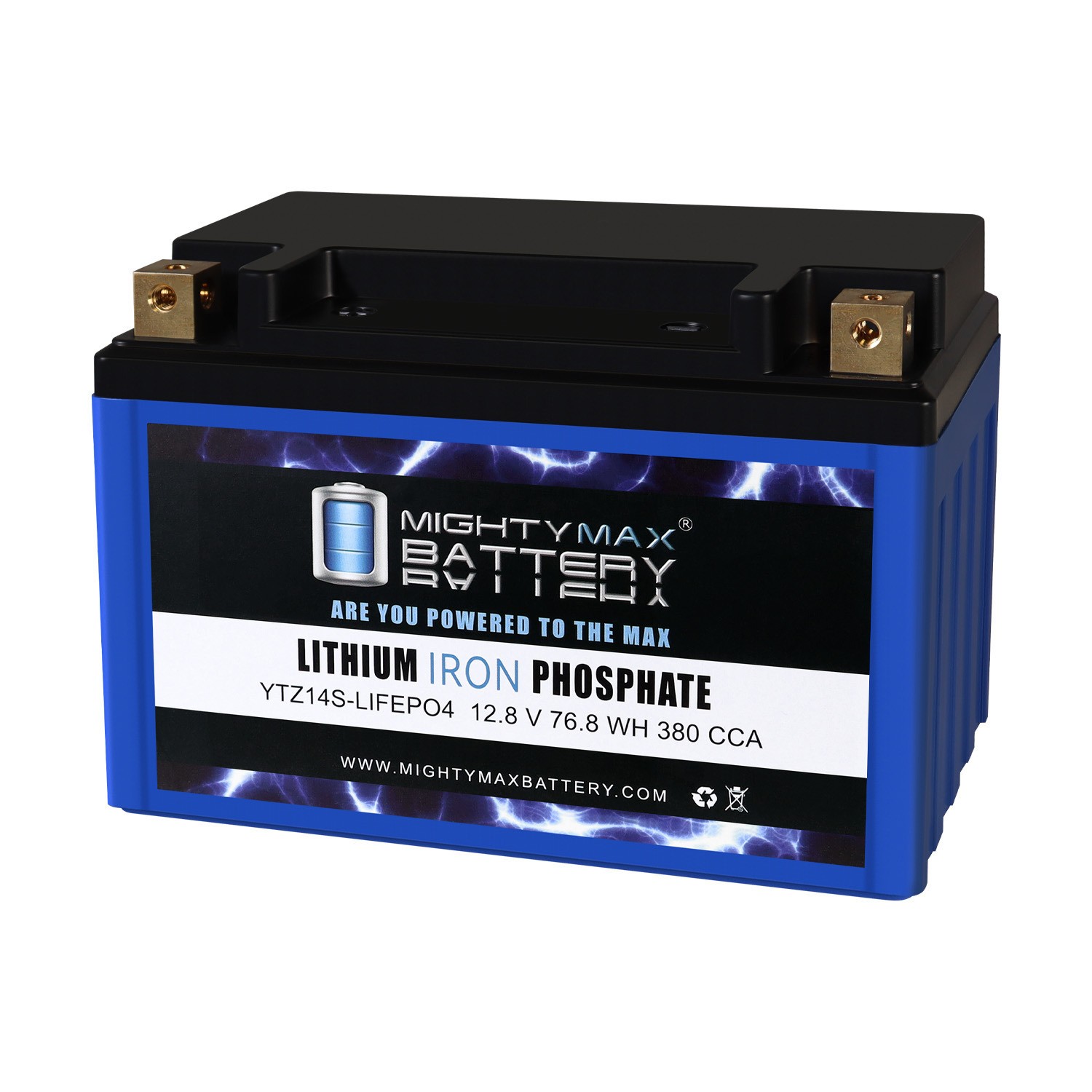 Mighty Max YTZ14S Lithium Replacement Battery compatible with MotoBatt MBTX9U