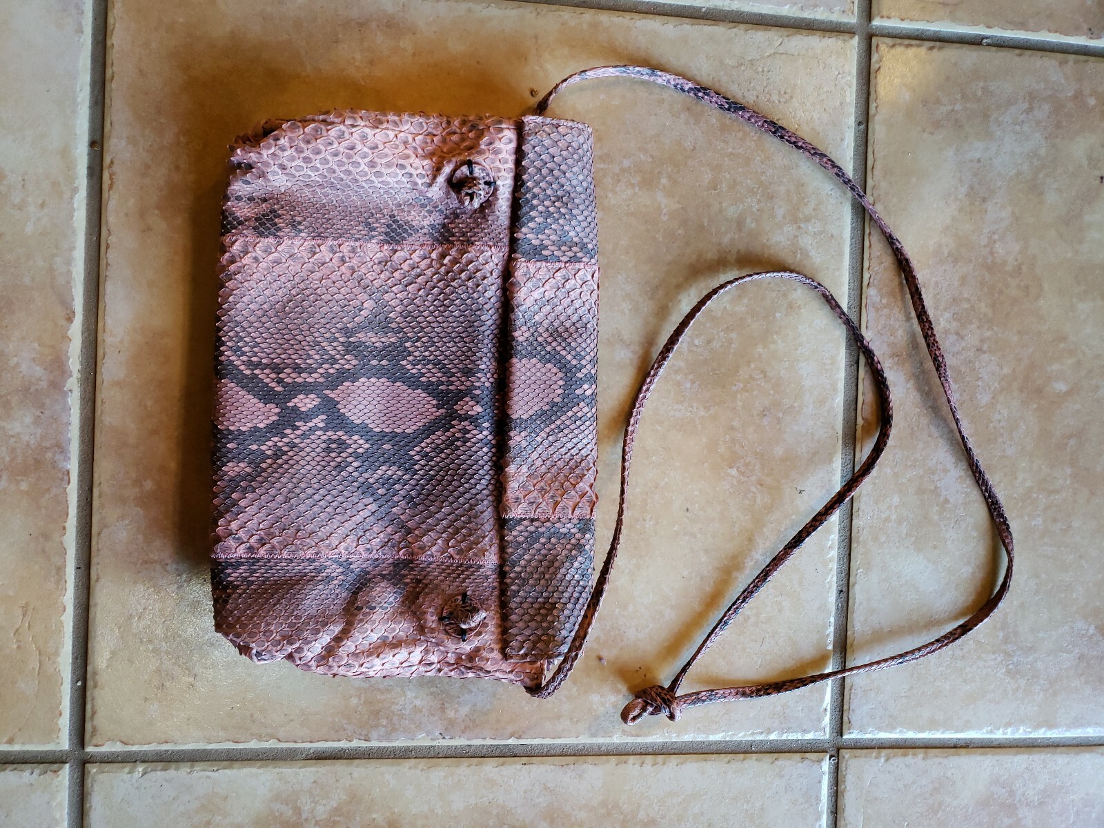 Carlos Falchi Vintage Snakeskin Handbag Beautiful