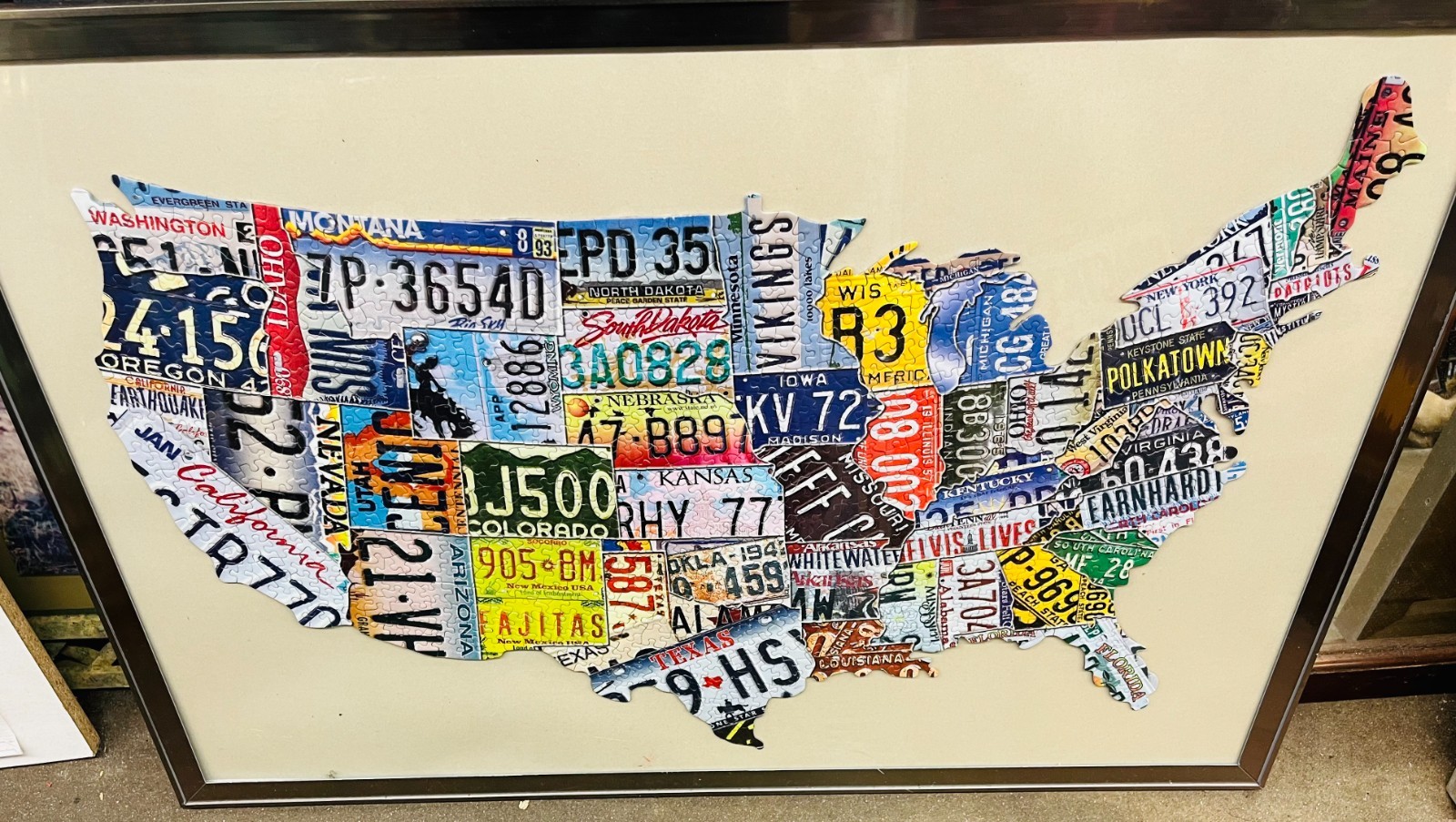 United States License Plate Authentic Map 1,000-piece TDC Games  jigsaw puzzle