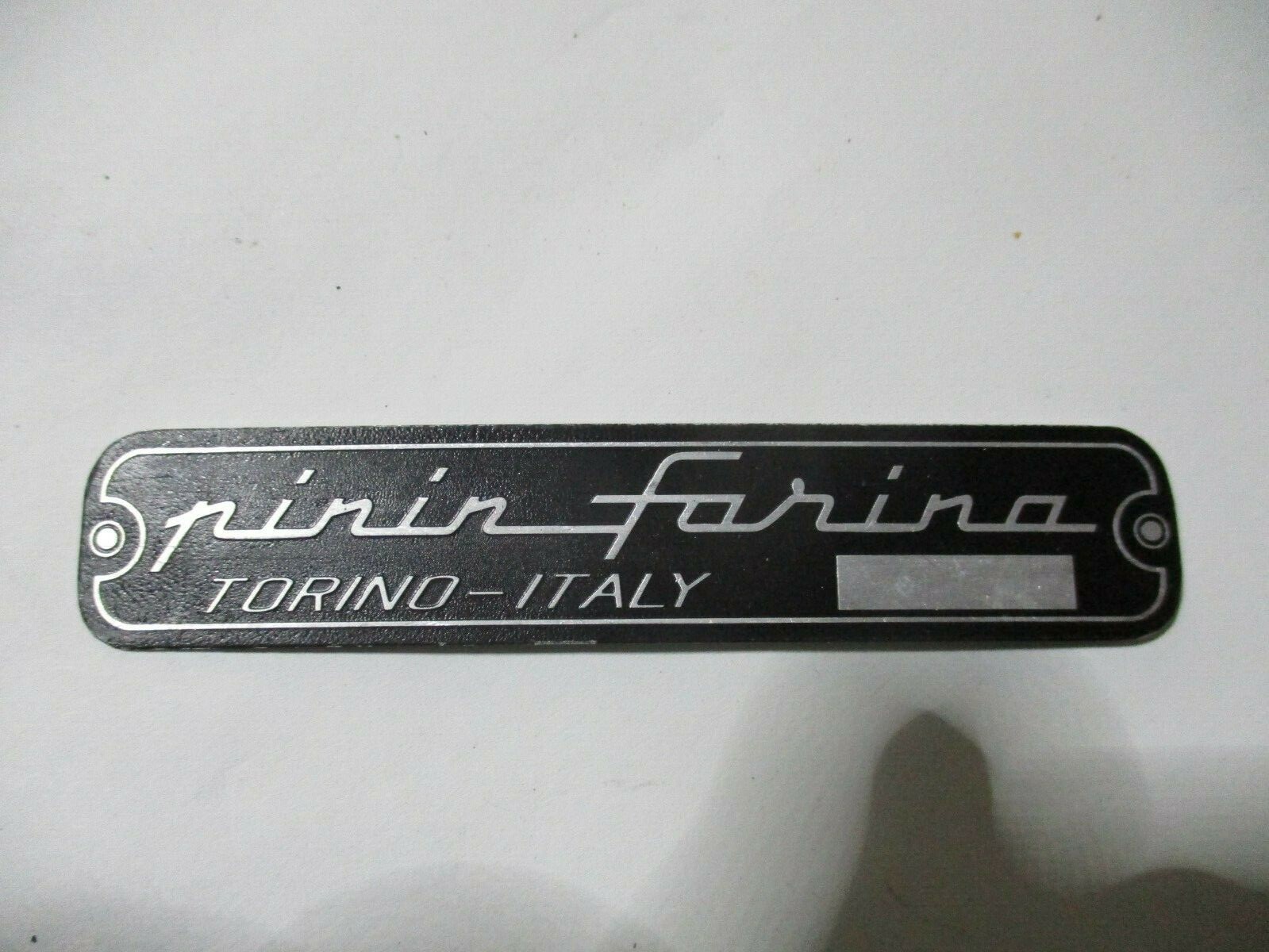 Schild Type Plate Pininfarina Classic Alfa Spider Fiat Ferrari Hardtop S92