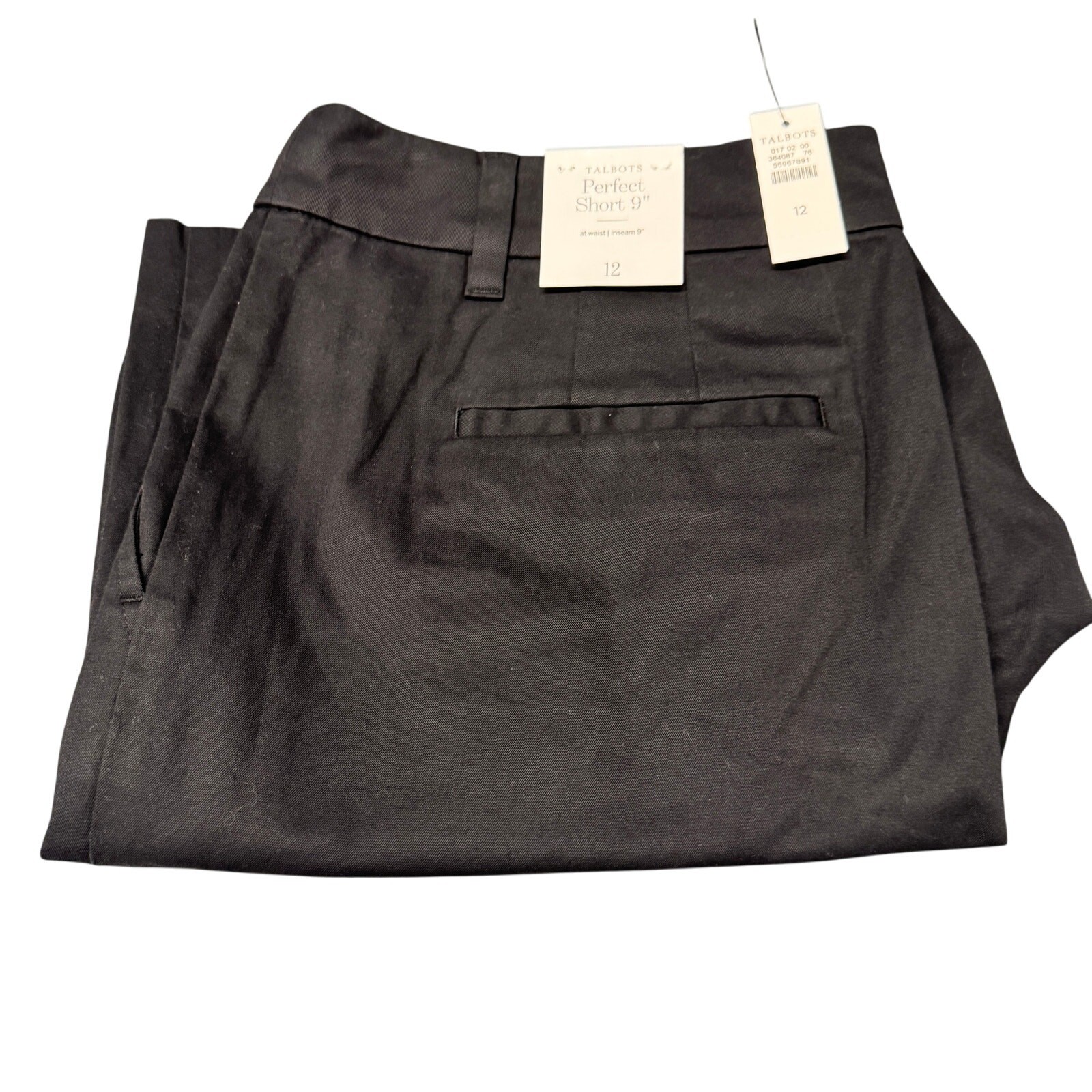 Talbots Perfect Shorts Womens 12 (35x9 ACTUAL) Black Coastal Chino NEW Talbots Perfect Shorts Womens 12 (35x9 ACTUAL) Black Coastal Chino NEW