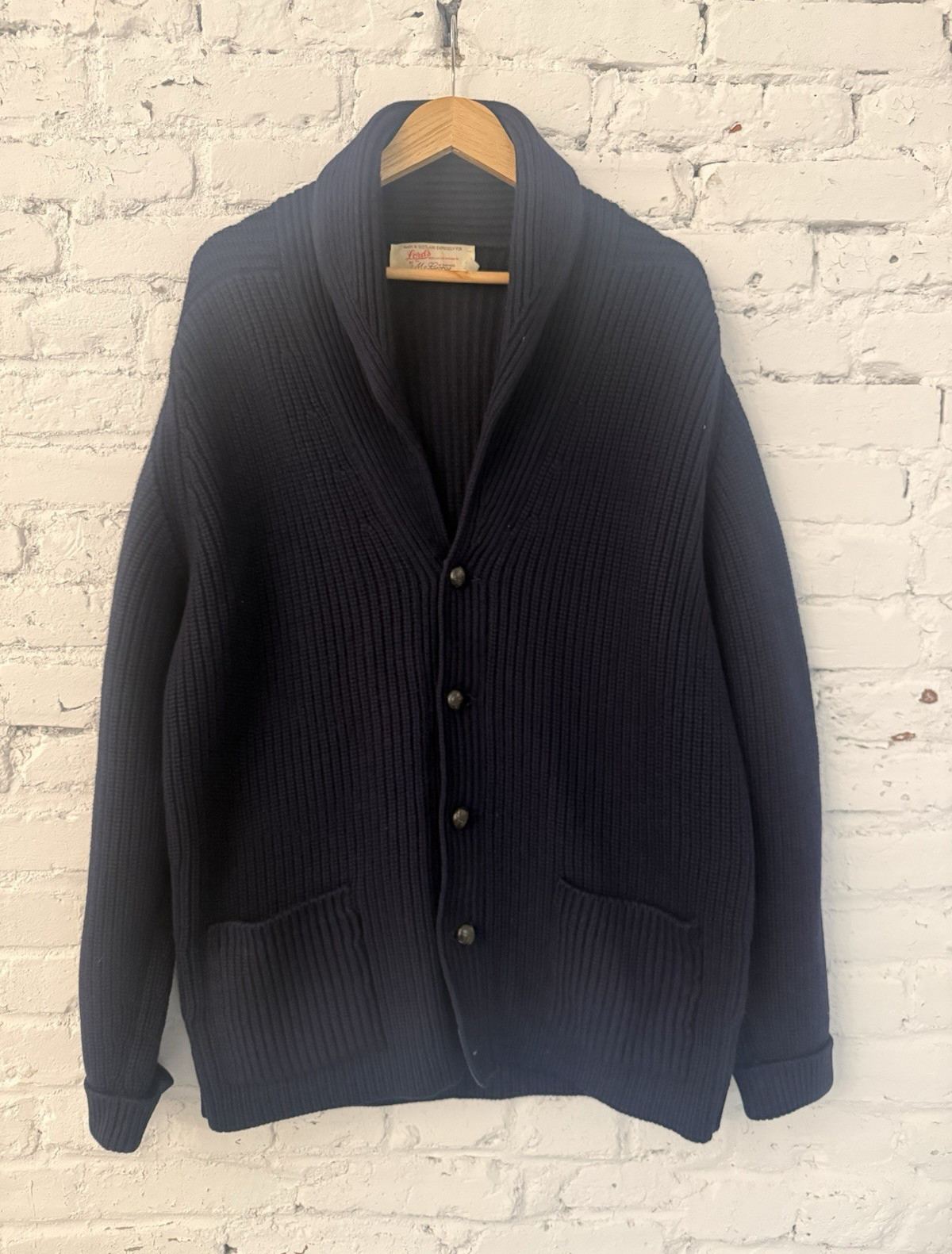 Vintage McGeorge Scotland 100% Cashmere Shawl Collar Cardigan Navy Lord’s men XL Vintage McGeorge Scotland 100% Cashmere Shawl Collar Cardigan Navy Lord’s men XL