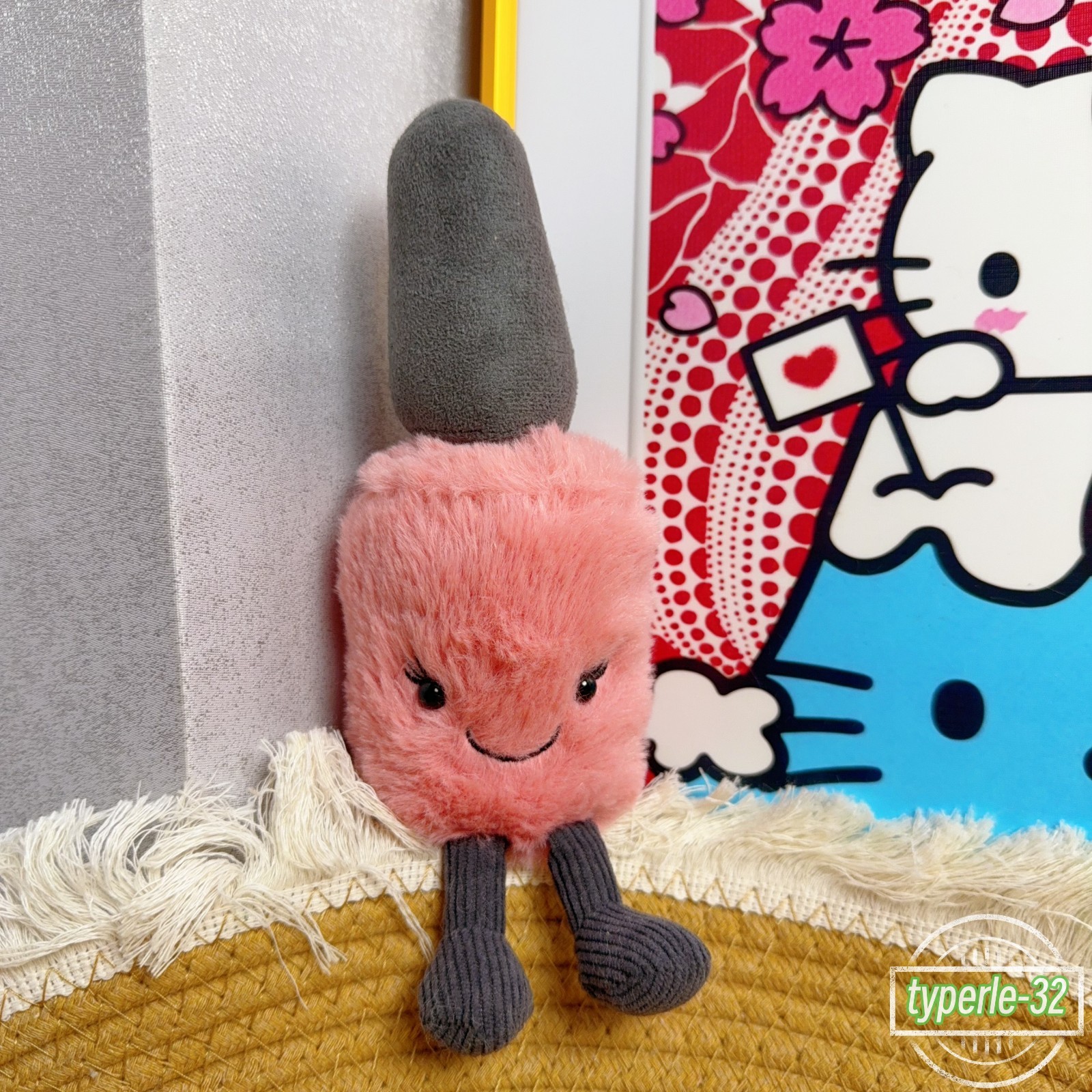 Jellycat Amuseable Nail Polish Plush Doll Soft Stuffed Cute Pink Figure Toy Gift Jellycat Amuseable Nail Polish Plush Doll Soft Stuffed Cute Pink Figure Toy Gift