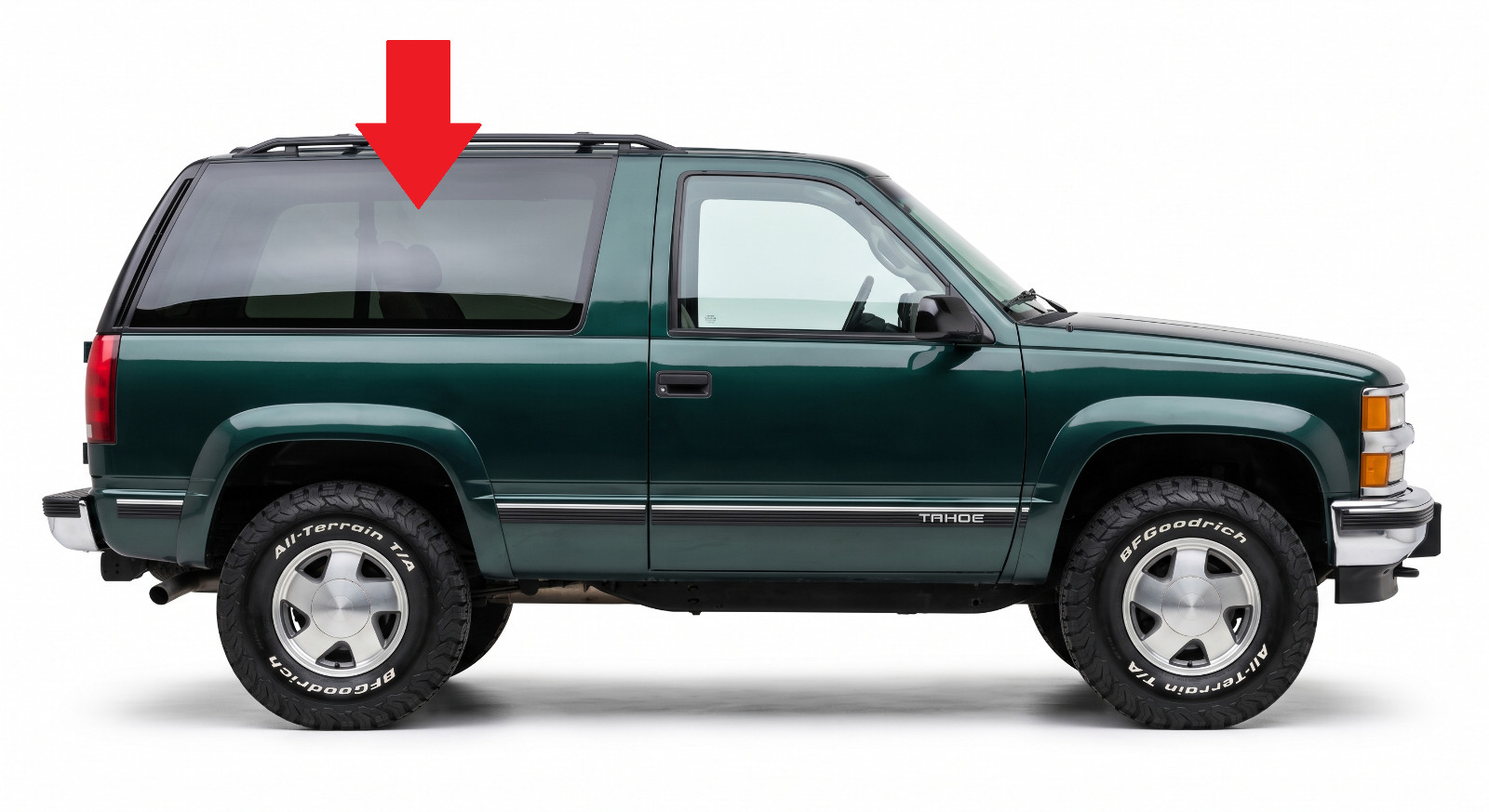 Fits 1993-1999 Blazer/Tahoe, GM Yukon 2DR Right Passenger Side Quarter Glass