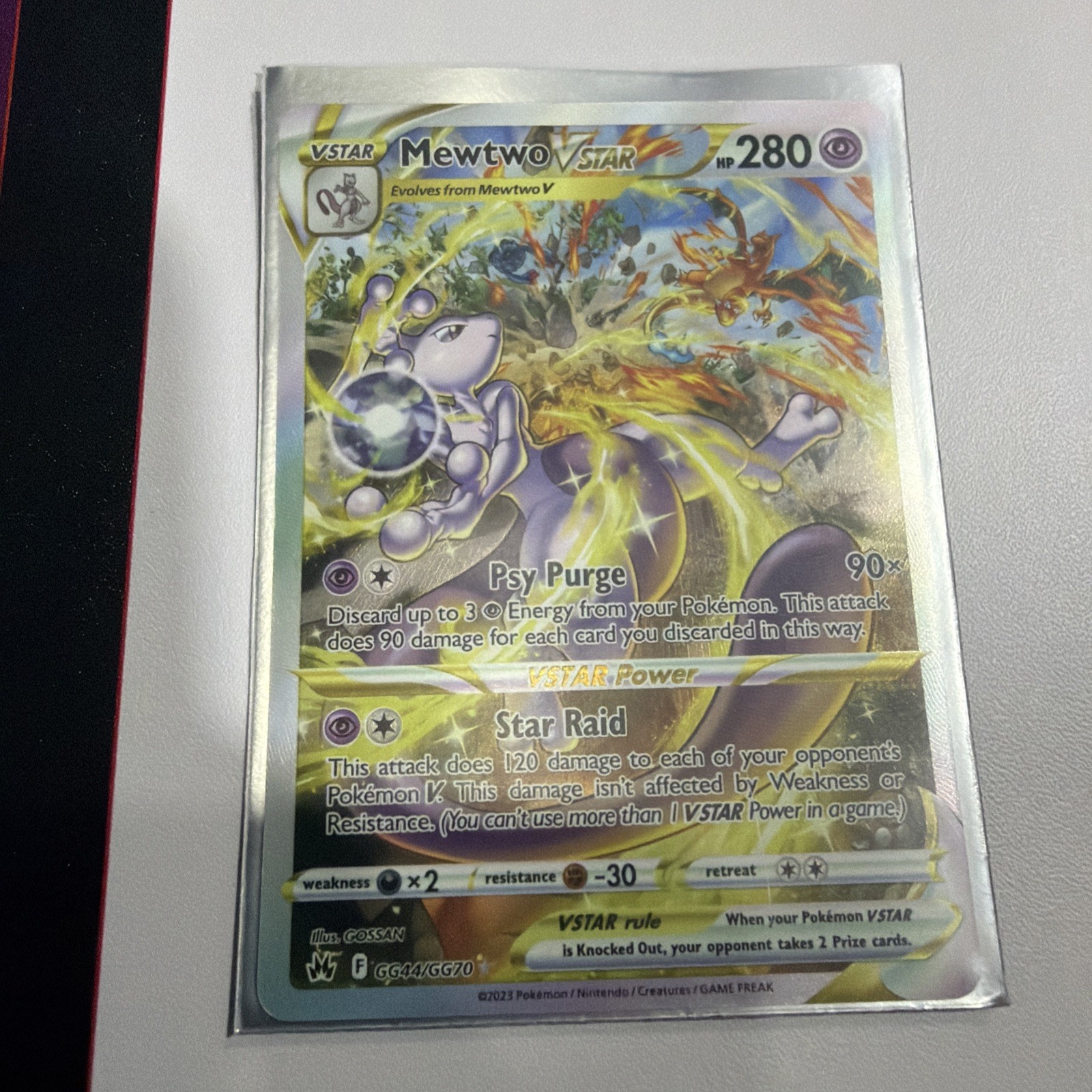 2023 crown zenith mewtwo Vstar holo foil