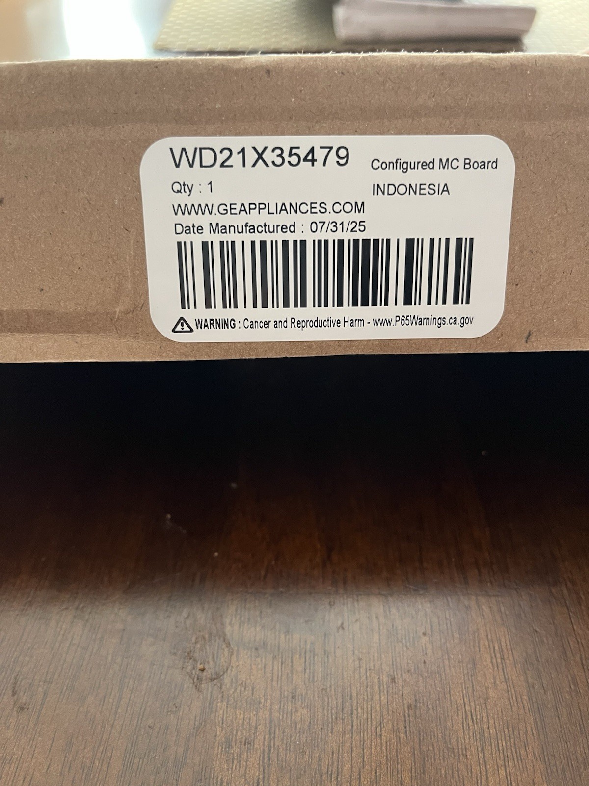 GE WD21X35479 Configured MC Board Control Board Genuine