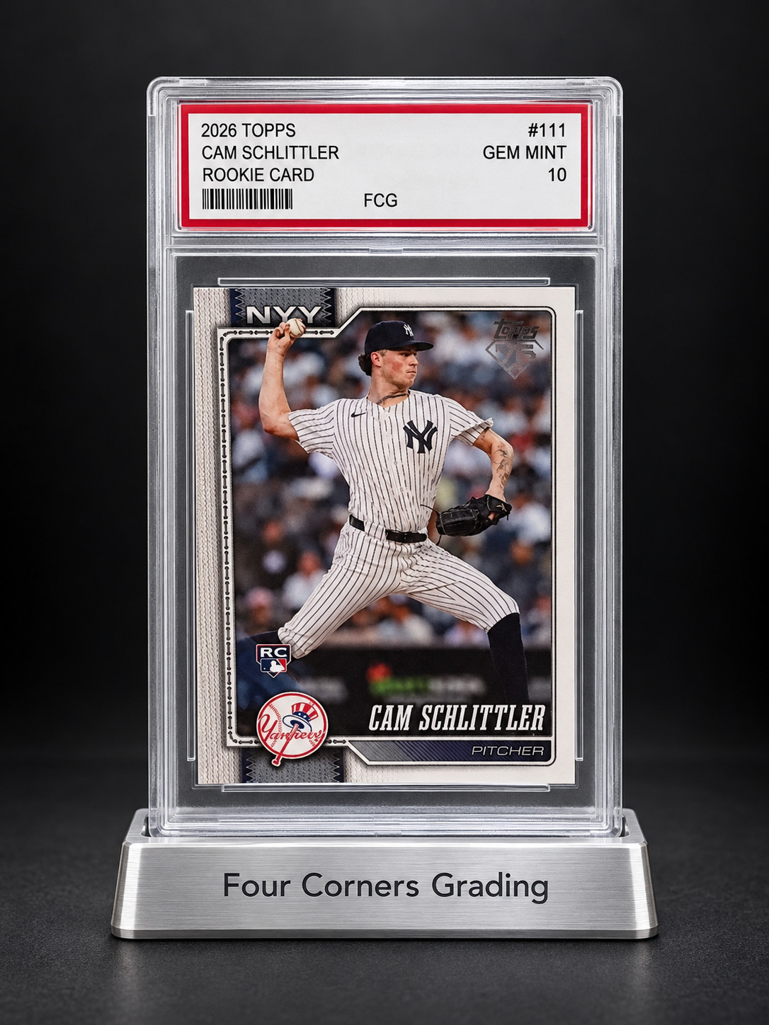 2026 Topps Series 1 Cam Schlittler RC #111 Gem Mint 10 Yankees Rookie 2026 Topps Series 1 Cam Schlittler RC #111 Gem Mint 10 Yankees Rookie