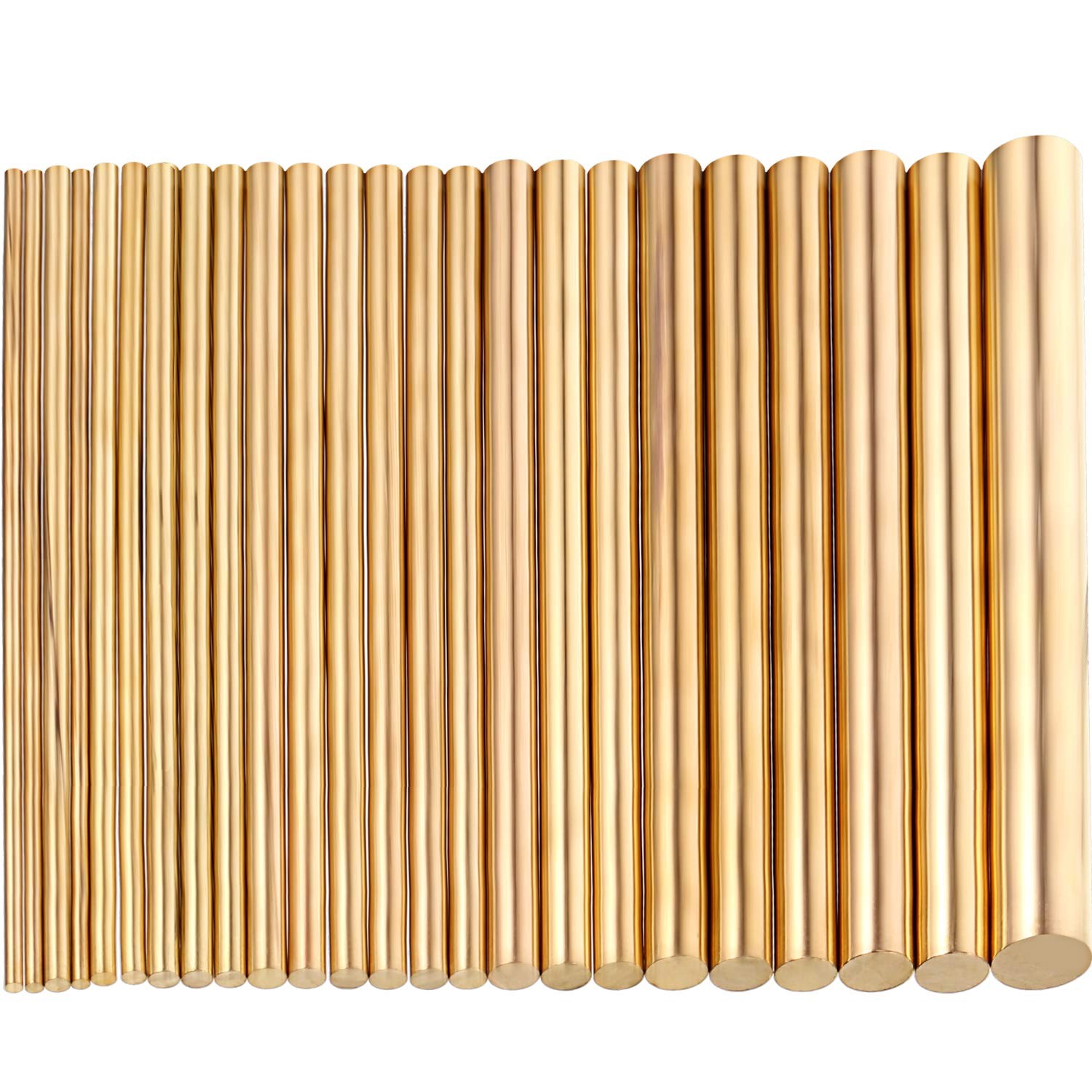 Hotop 24 Pcs Brass Pin for Knife Handles Round Brass Rods