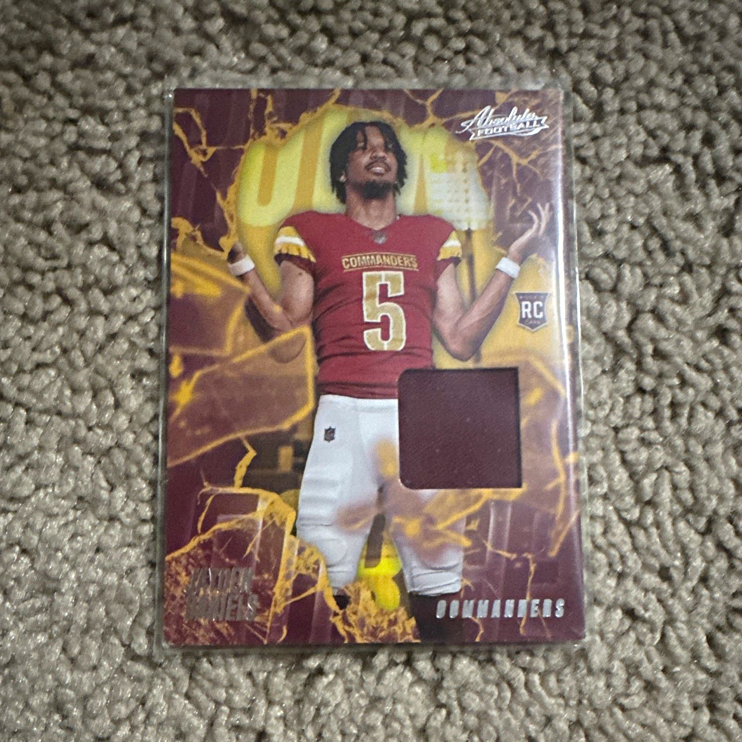Panini Absolute 2024 Jayden Daniels Rookie Force Rookie Memorabilia #RF-JDS Panini Absolute 2024 Jayden Daniels Rookie Force Rookie Memorabilia #RF-JDS