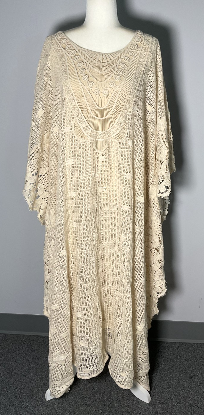 Soft Surroundings Martinique Breeze Women\'s Size L/XL Ivory Crochet Dress NWOT