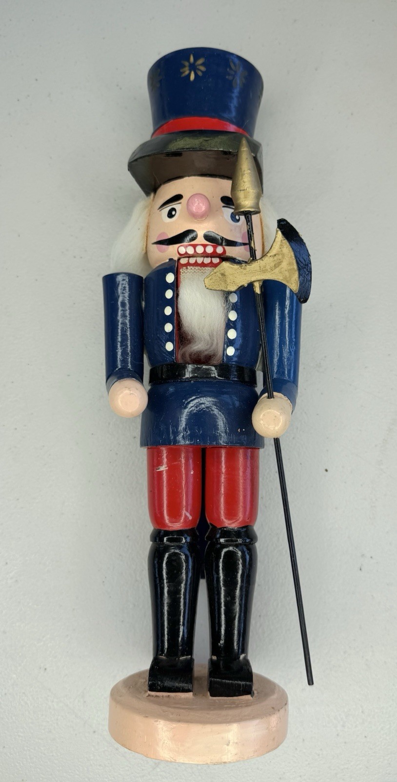 Vtg German Erzgebirge Expertic Wooden Soldier Guard Nutcracker 14\