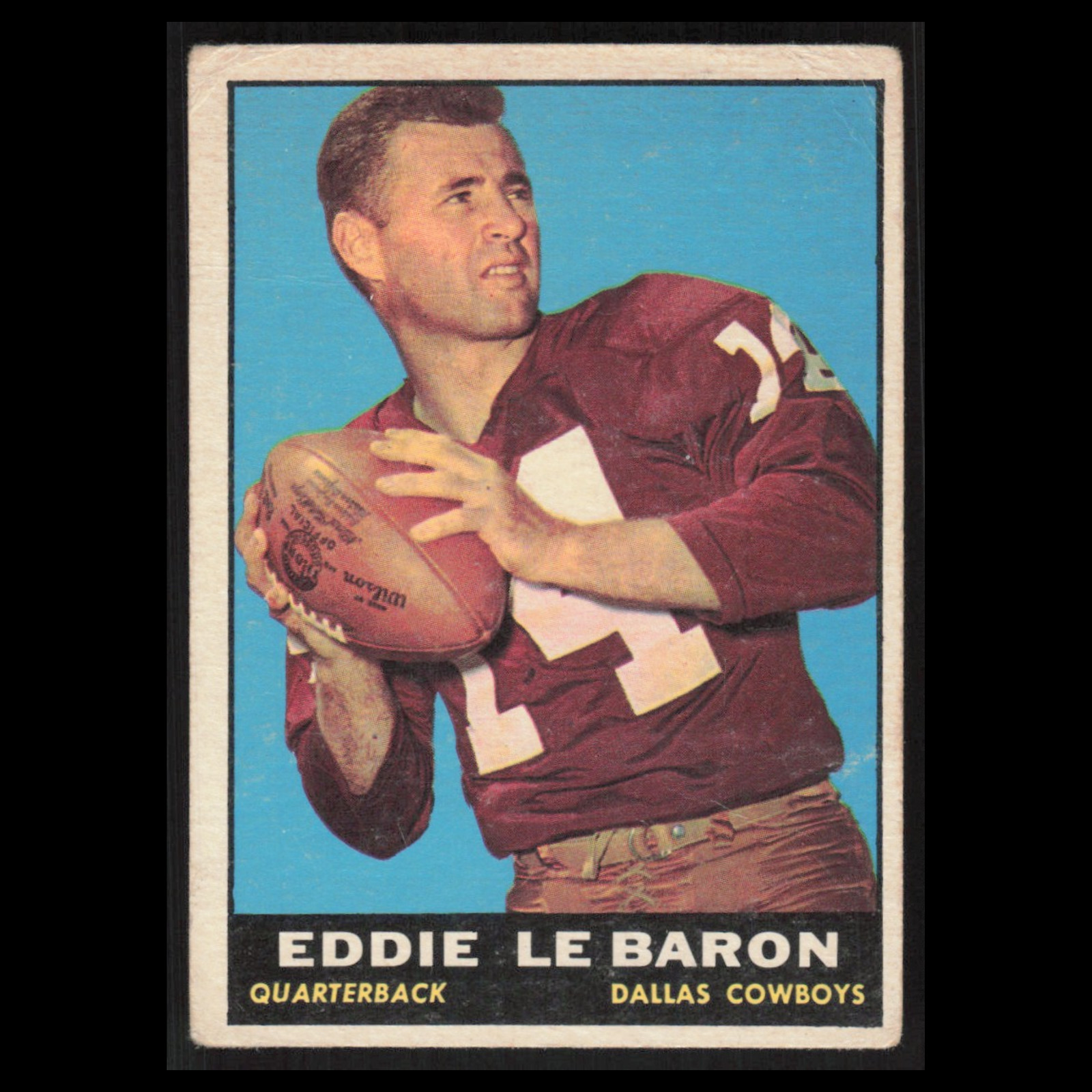 Eddie Le Baron #20 1961 Topps Dallas Cowboys Football Card NFL NM