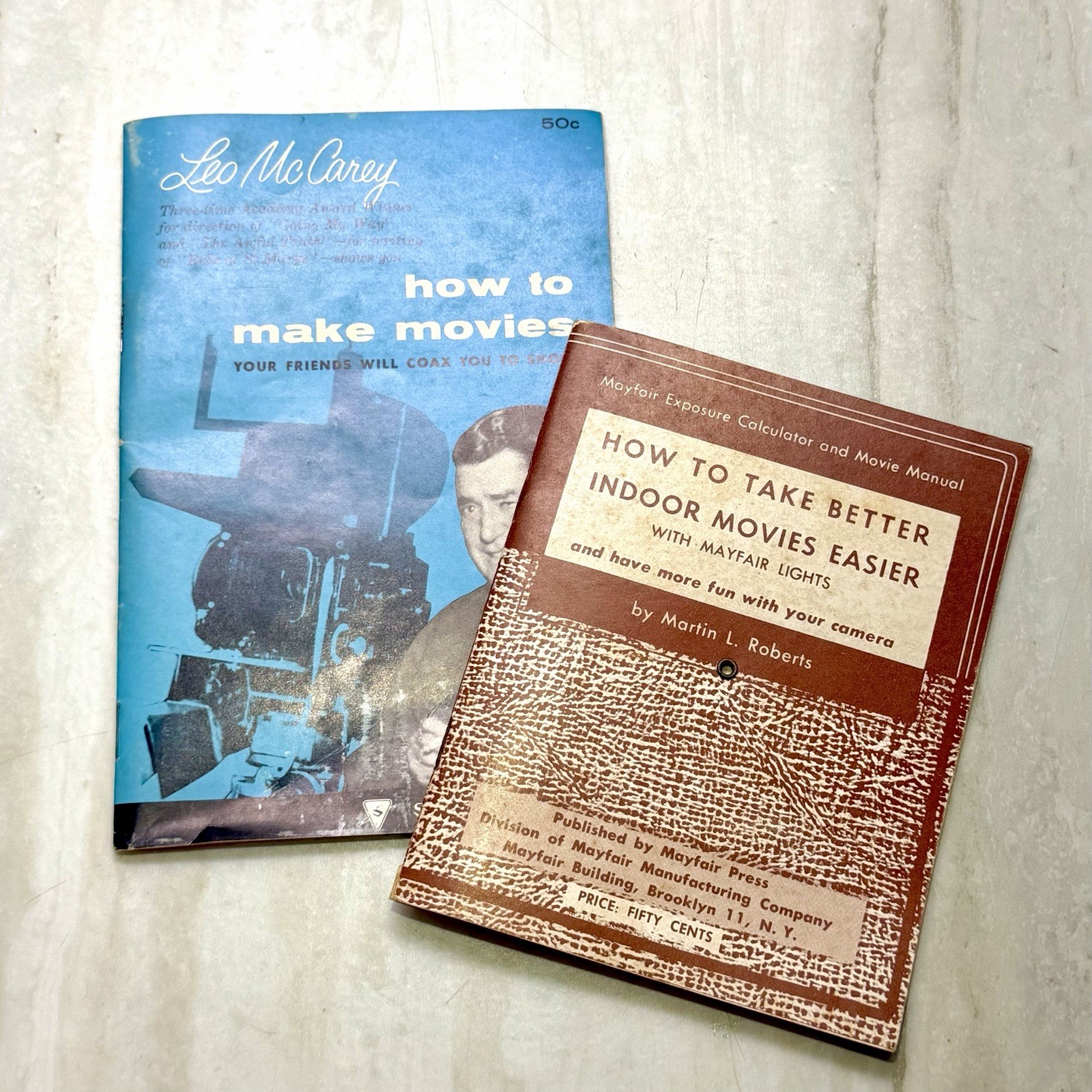 Vintage 1950s Home Movie Booklets Sylvania Leo McCarey & Mayfair Indoor Lights