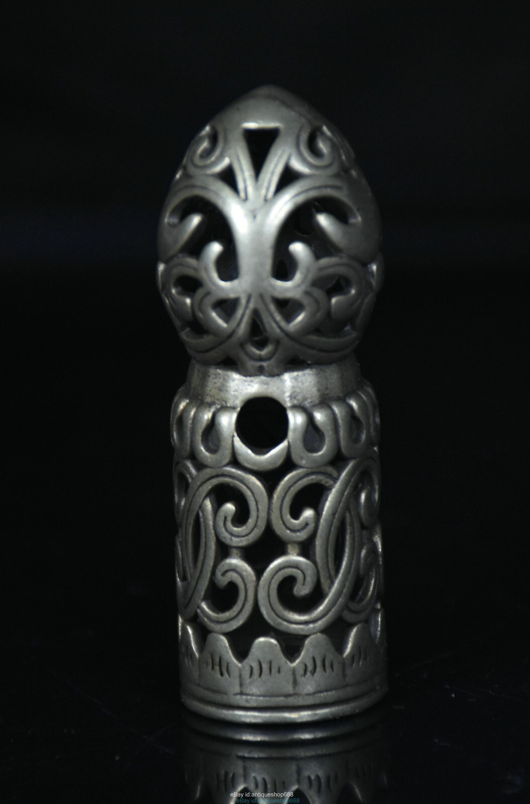 6.4CM Rare Old China Copper Feng Shui Hollow out Flower seal Stamp Signet