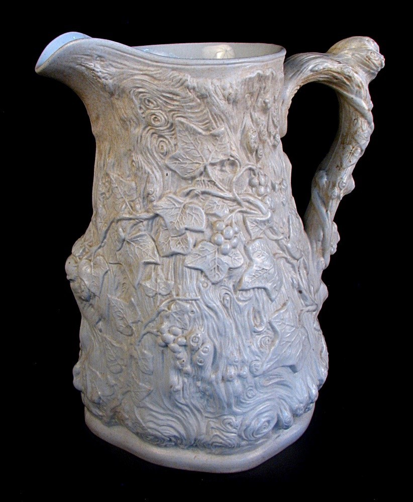 ANTIQUE T.J. & J. MEYER IVY PATTERN PITCHER c.1860