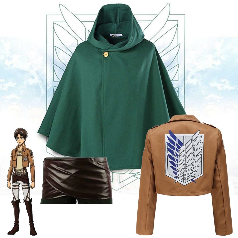 Anime Attack on Titan Wings of Freedom Cosplay Costume Cloak Cape Jacket Skirt