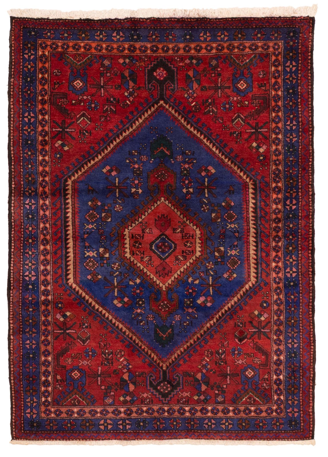 Vintage Traditional Hand-Knotted Area Rug 4\'5\