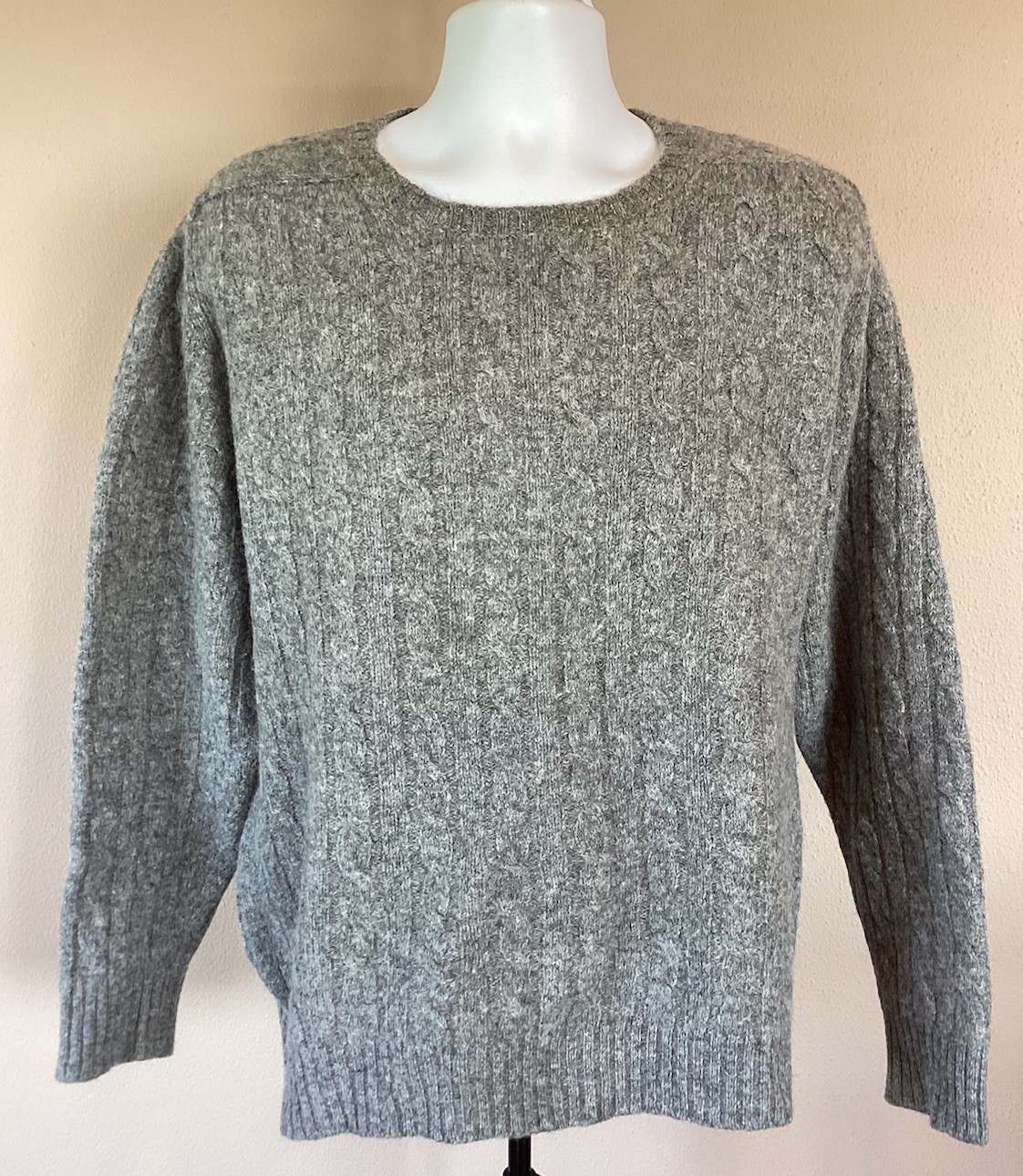 O\'Connell\'s Scottish Shetland Wool Sweater Charcoal Gray Size 50 XXL Men’s