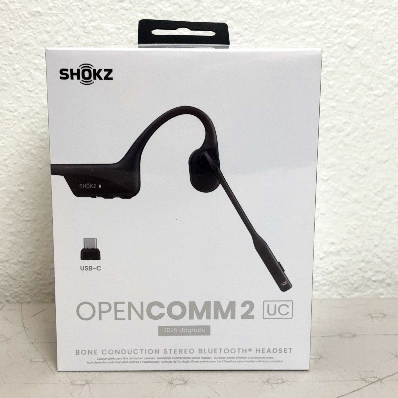 Shokz OpenComm2 UC 2025 Upgrade Bone Conduction Stereo Bluetooth Headset SEALED
