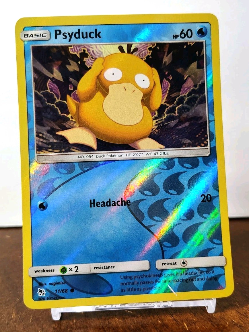 POKEMON PSYDUCK 11/68 REVERSE HOLO HIDDEN FATES LP-NM