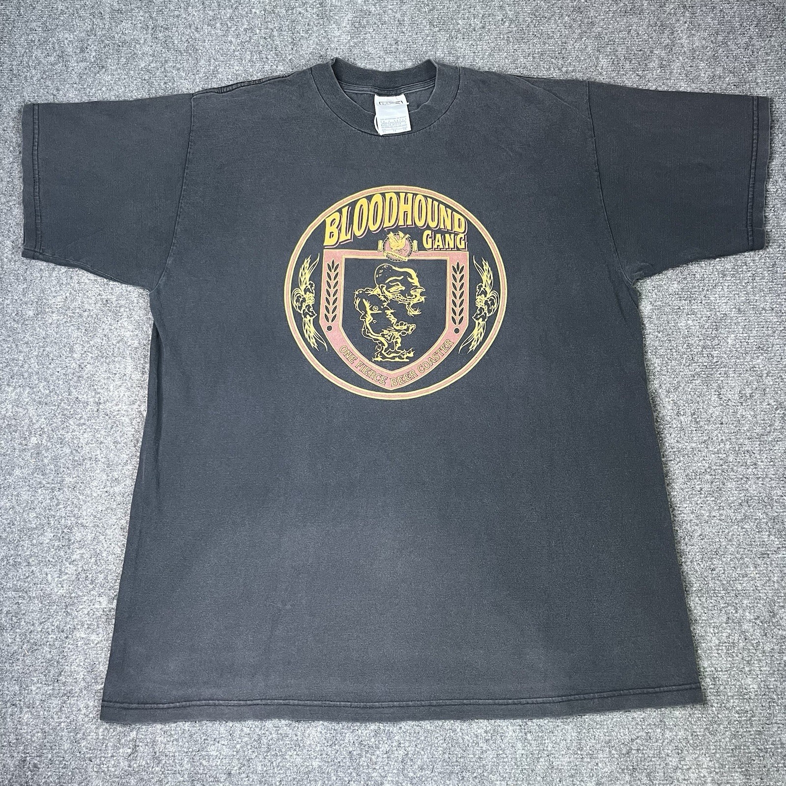 Vtg 1990s Bloodhound Gang One Fierce Beer Coaster T-shirt Band Tee Mens Xl