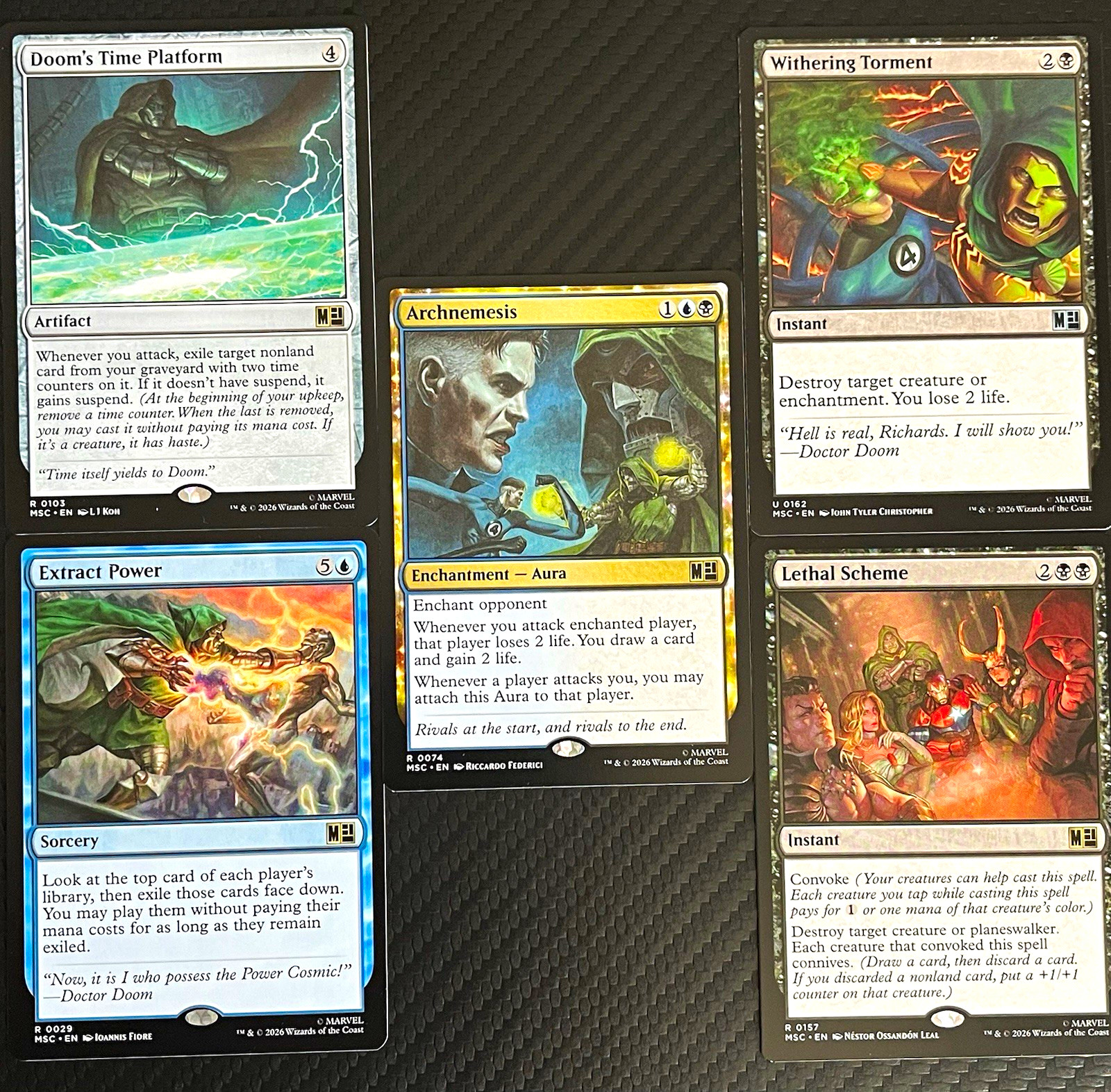Magic: The Gathering Marvel Doctor Doom 5-Card Lot: Doom's Time Platform + 4 Magic: The Gathering Marvel Doctor Doom 5-Card Lot: Doom's Time Platform + 4