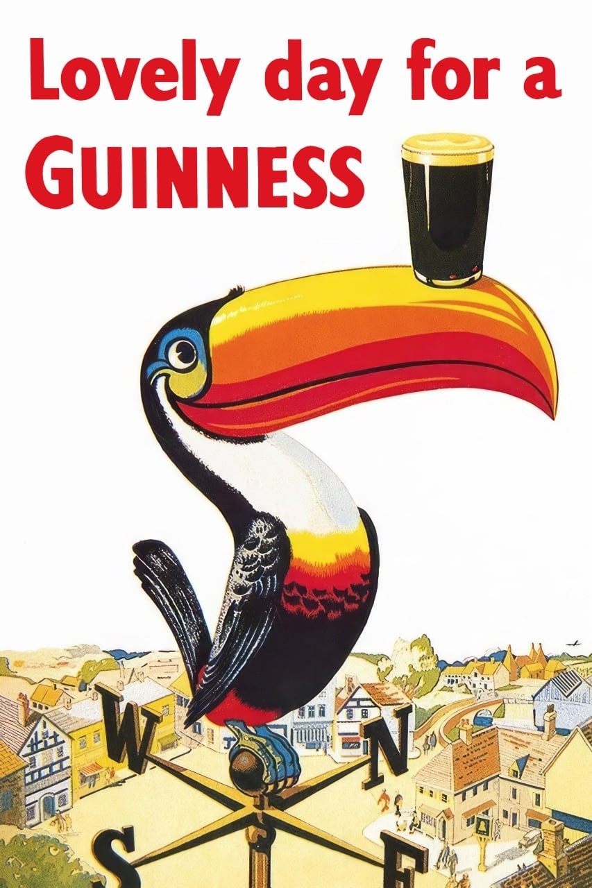 Lovely Day for a Guinness Vintage Toucan Beer Poster
