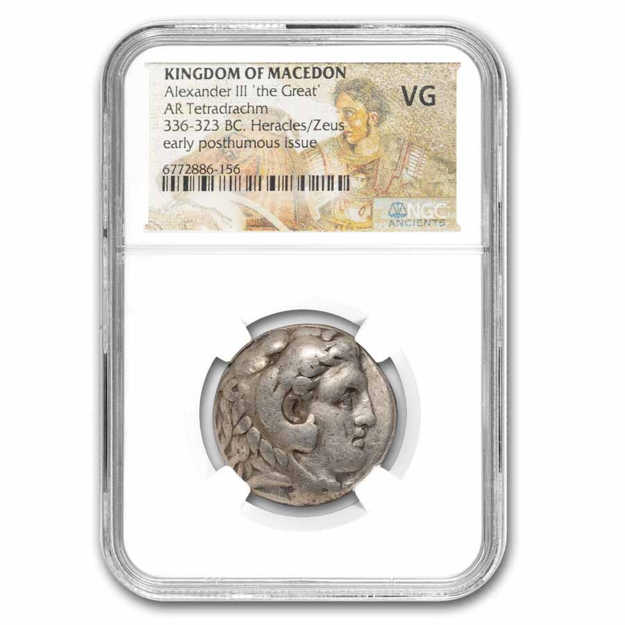 Kingdom of Macedon AR Tetradrachm Alex. III (336-323 BC) VG NGC Kingdom of Macedon AR Tetradrachm Alex. III (336-323 BC) VG NGC