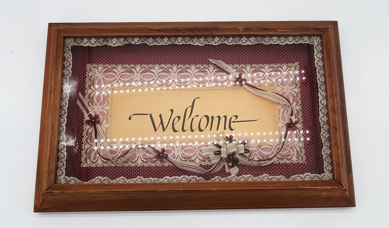 Barncraft Vintage Picture Framed Welcome Wall Plaque Cottagecore Farmhouse Barncraft Vintage Picture Framed Welcome Wall Plaque Cottagecore Farmhouse