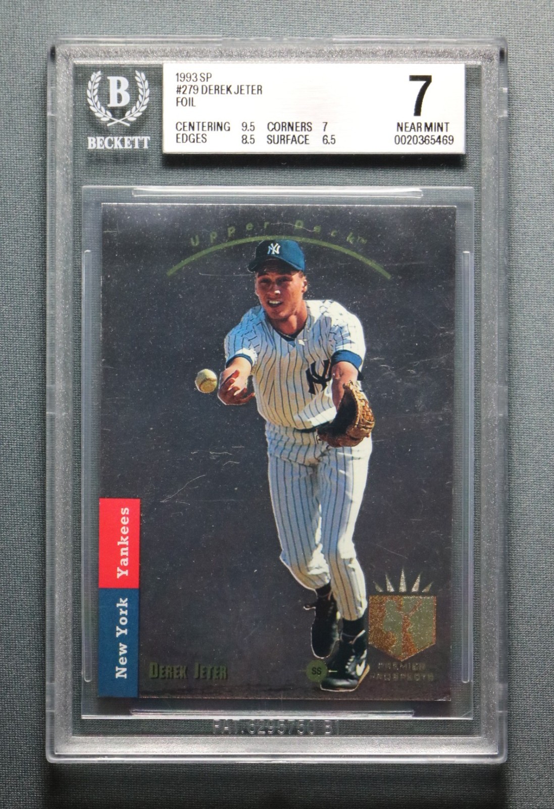 Upper Deck 1993 SP Derek Jeter Rookie #279 Yankees Graded BGS 7