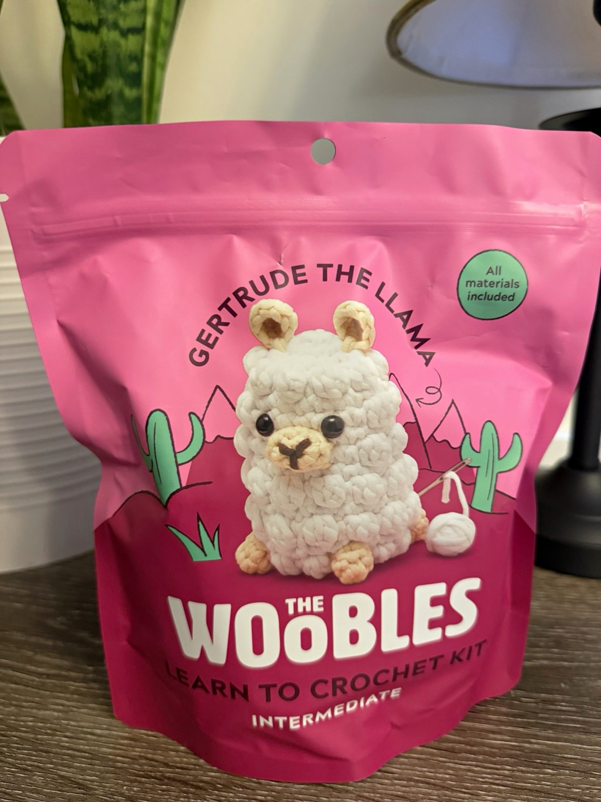 The Woobles Gertrude the Llama Learn to Crochet Kit, Intermediate