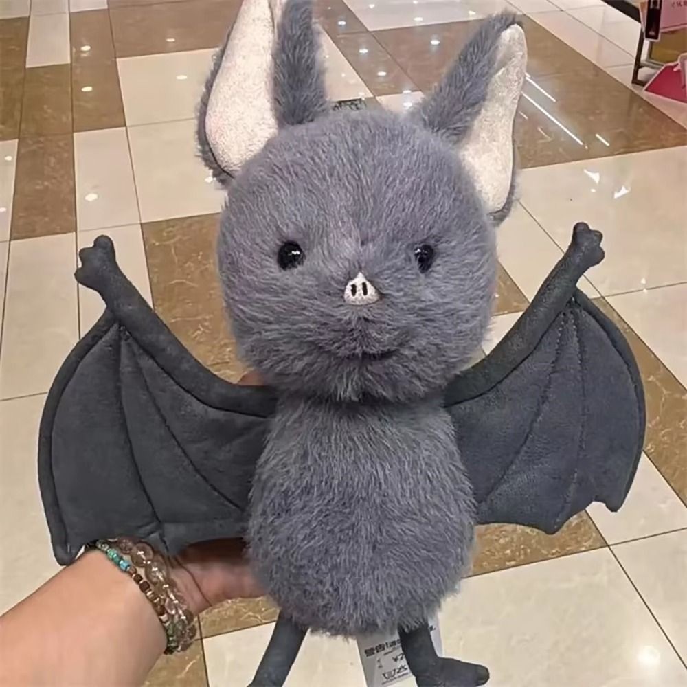 Kartoon Broox Bat Halloween Soft Stuffed Grey Bat  Plush Toy Gray Brand New
